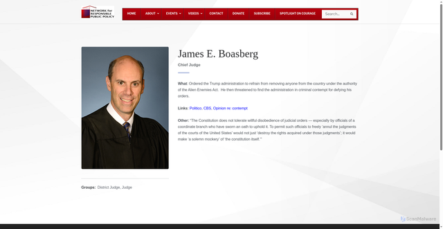 Security scan screenshot of https://www.nfrpp.org/wps-members/jame-e-boasberg/