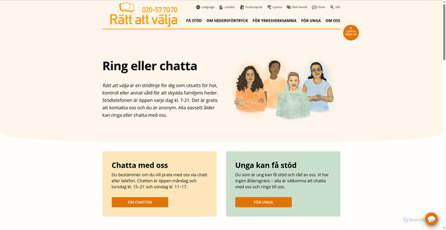 Security scan screenshot of https://rattattvalja.se/