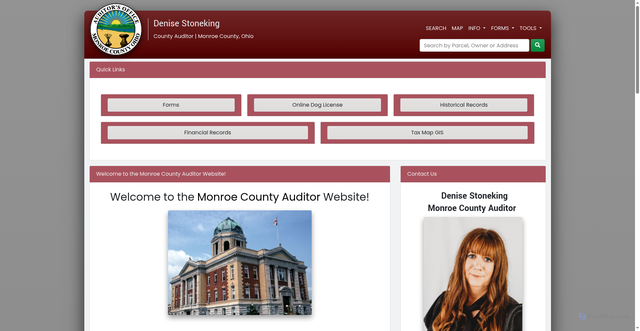 Security scan screenshot of https://monroecoauditoroh.gov/