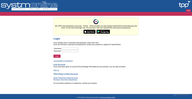 Security scan screenshot of https://systmonline.tpp-uk.com