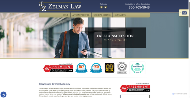 Security scan screenshot of https://www.joshuadzelman.com/