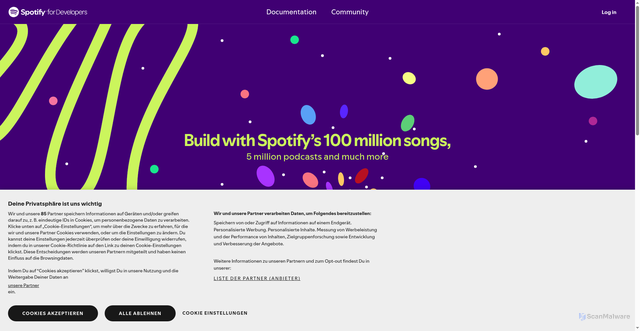 Security scan screenshot of https://api.spotify.com/