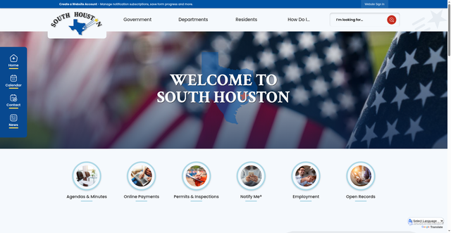 Security scan screenshot of https://southhoustontx.gov/
