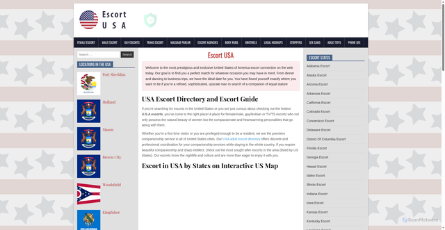 Security scan screenshot of https://escort-USA.com