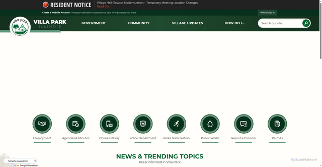 Security scan screenshot of https://www.invillapark.com/