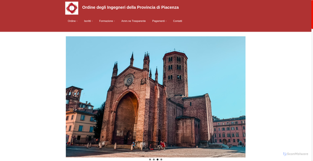 Security scan screenshot of https://www.ordineingegneri.pc.it/