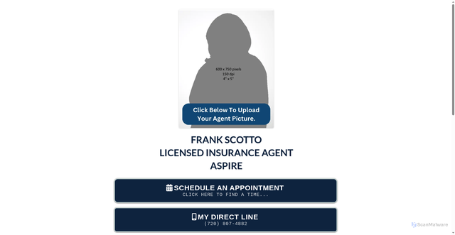 Security scan screenshot of https://fscotto.my-agent-appt.com/digital-business-card