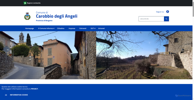 Security scan screenshot of https://www.comune.carobbio.bg.it/hh/index.php