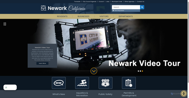 Security scan screenshot of https://www.newarkca.gov/