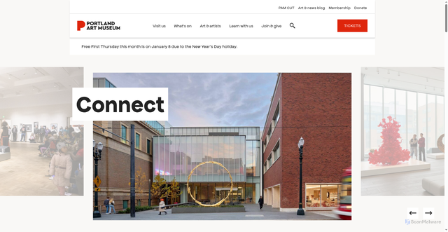 Security scan screenshot of https://portlandartmuseum.org/