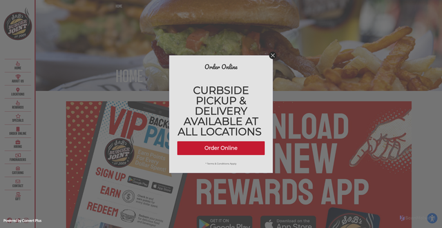 Security scan screenshot of https://www.sandbburgers.com/