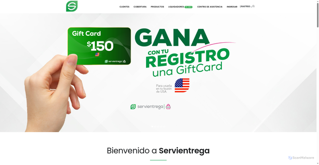 Security scan screenshot of https://www.servientrega.com.ec