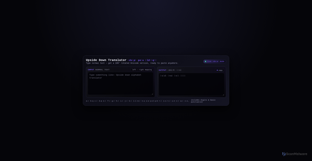 Security scan screenshot of https://upsidedownscript-xbrhbc1vvl.edgeone.app/