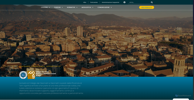 Security scan screenshot of https://www.collegiogeometritr.it
