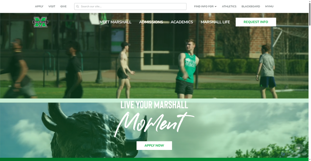 Security scan screenshot of https://www.marshall.edu