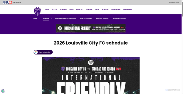 Security scan screenshot of https://www.loucity.com/schedule/