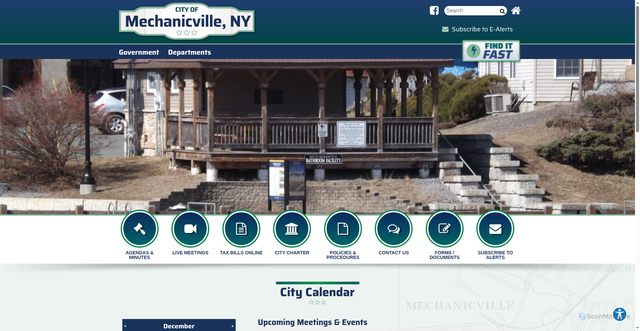 Security scan screenshot of https://www.mechanicvilleny.gov/