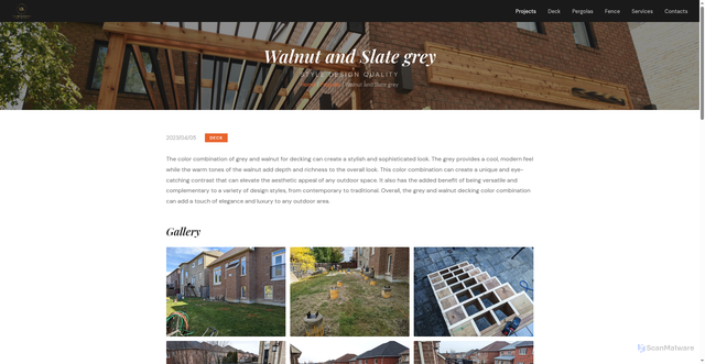 Security scan screenshot of https://ykwoodworking.pages.dev/projects/walnut-and-slate-grey