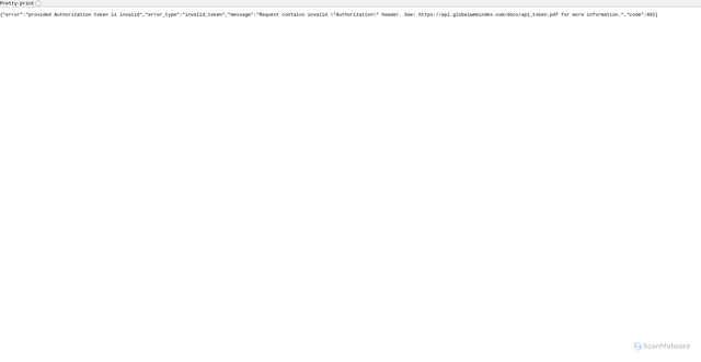 Security scan screenshot of api.globalwebindex.com