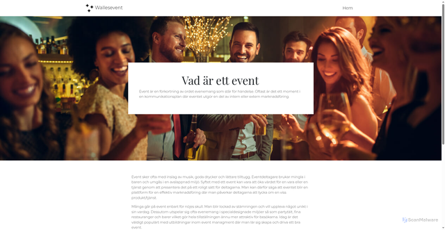 Security scan screenshot of https://wallesevent.se