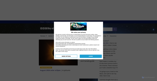 Security scan screenshot of https://skyatnightmagazine.com