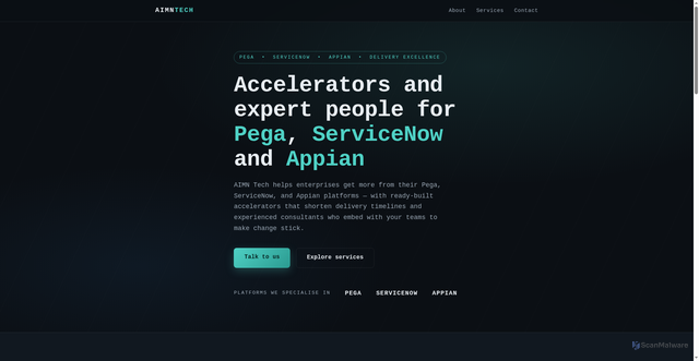 Security scan screenshot of https://aimntech.pages.dev/