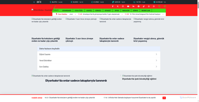 Security scan screenshot of https://cegamedya.com