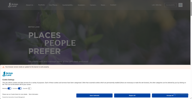 Security scan screenshot of https://britishland.com