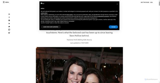 Security scan screenshot of https://www.lofficielusa.com/film-tv/gilmore-girls-cast-where-are-they-now-lauren-graham-alexis-bledel