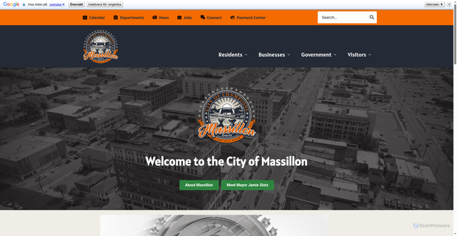 Security scan screenshot of https://massillonohio.gov/