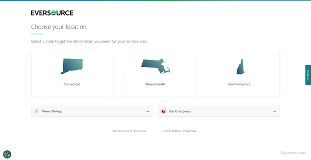 Security scan screenshot of https://eversource.com