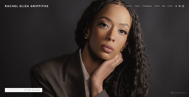 Security scan screenshot of http://www.rachelelizagriffiths.com/