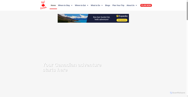 Security scan screenshot of https://visitcanada.com/