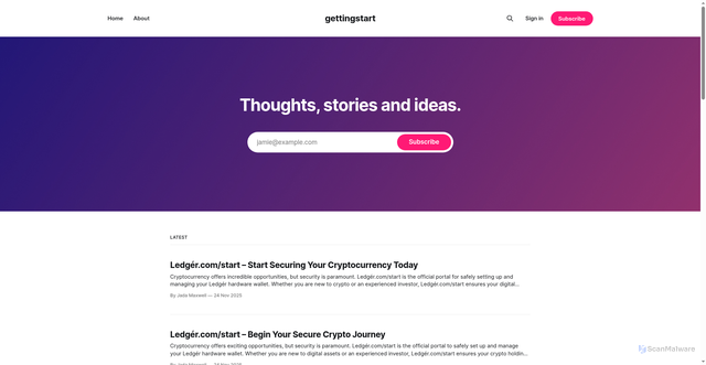 Security scan screenshot of https://gettingstart.ghost.io/