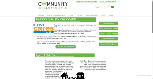 Security scan screenshot of https://www.4childcare.org/finding-childcare