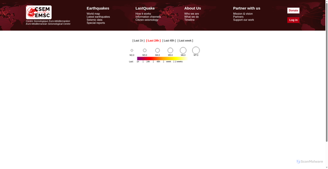 Security scan screenshot of https://www.emsc-csem.org/Earthquake_map/