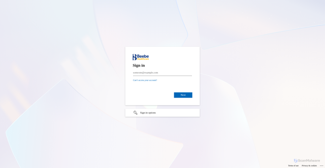 Security scan screenshot of https://beebehealthcare-my.sharepoint.com
