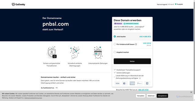 Security scan screenshot of https://www.pnbsl.com