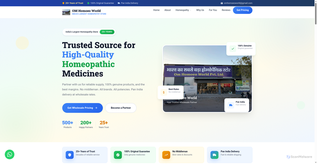Security scan screenshot of http://omhomoeoworld.com/