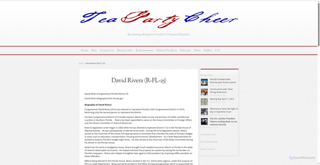 Security scan screenshot of https://teapartycheer.com/bios/the-south/florida/david-rivera-fl-bio/
