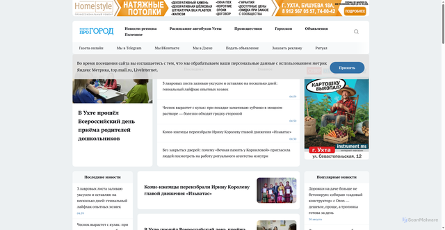 Security scan screenshot of https://progoroduhta.ru