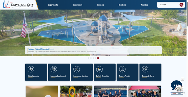 Security scan screenshot of https://universalcitytexas.gov/