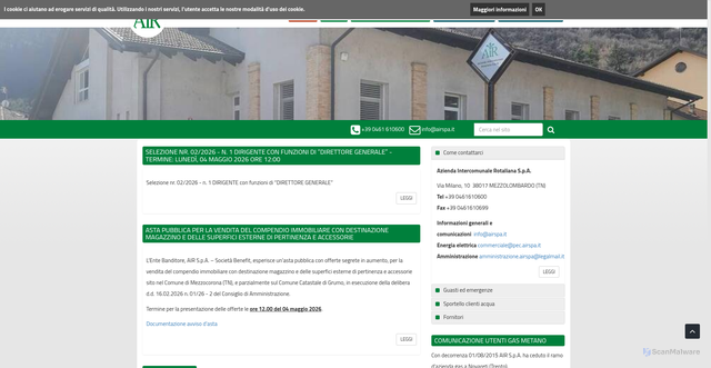 Security scan screenshot of https://www.airspa.it