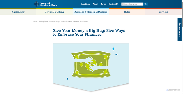 Security scan screenshot of https://www.bankfmb.com/give-your-money-a-big-hug/