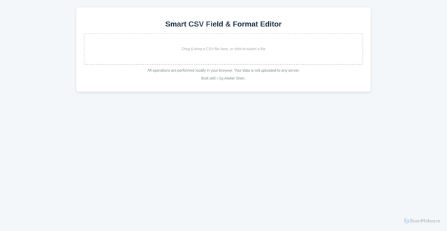 Security scan screenshot of https://csv-editor.pages.dev/