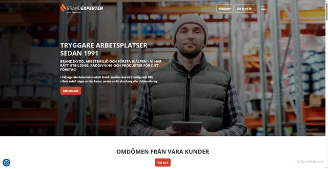 Security scan screenshot of https://brandexperten.se