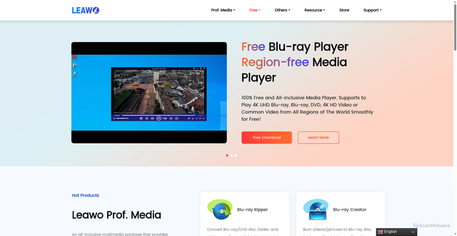Security scan screenshot of https://www.leawo.com