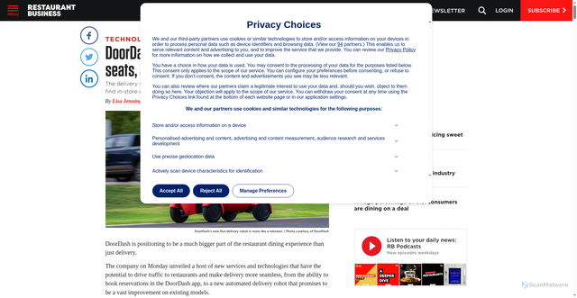 Security scan screenshot of https://www.restaurantbusinessonline.com/technology/doordash-wants-help-restaurants-get-butts-seats-lot-more