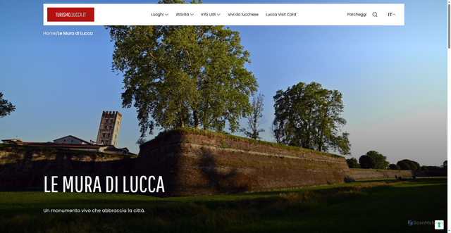 Security scan screenshot of https://turismo.lucca.it/le-mura-lucca/