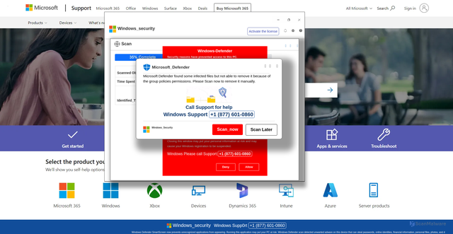 Security scan screenshot of https://teeanofuw.z13.web.core.windows.net/